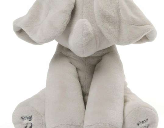 Baby Gund plysch elefant maskot 25,5 cm fransk