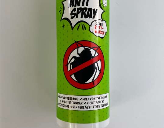 Anti Bettwanzen Spray zur Bettwanzen-Bekämpfung für Betten, Matratzen,Textilien, MHD 2024, Marke: Anti Spray, für Wiederverkäufer, A-Ware