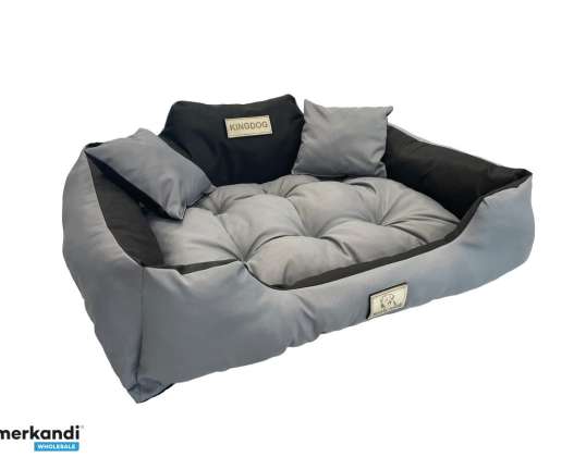 Box per cuccia per cani KINGDOG 75x65 cm Personalizzato Impermeabile Grigio Scuro