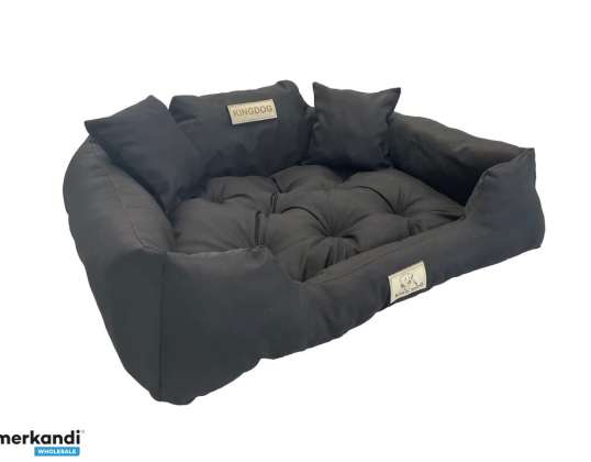 Hundebett Laufgitter KINGDOG 55x45 cm Personalisiert Wasserdicht Schwarz