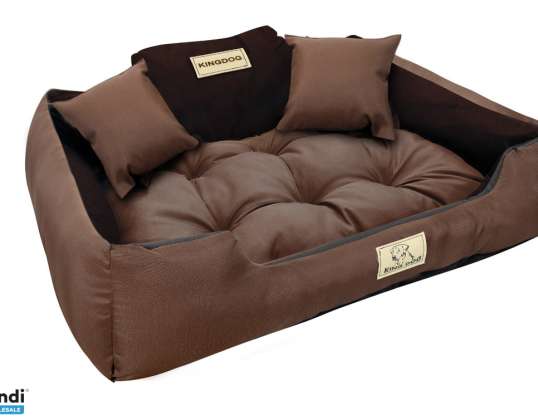 Țarc de joacă pentru pat câine KINGDOG 100x75 cm Personalizat Impermeabil Maro