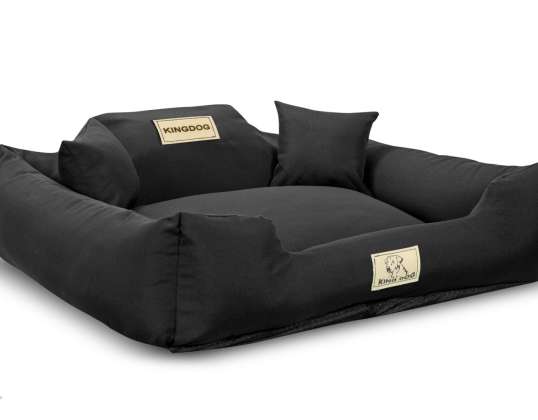 Dog bed playpen KINGDOG 75x65 cm Personalized UNMOVABLE Antislip Black