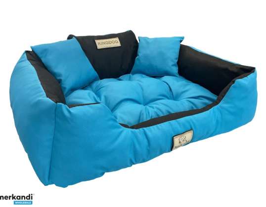 Cama de cão playpen KINGDOG 55x45 cm Personalizado Impermeável Azul