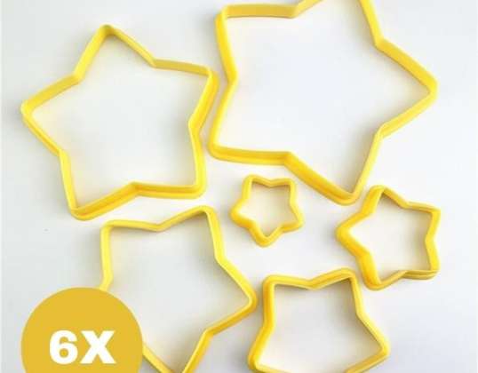 Star Shaped Cookie Cutters (6 Pieces) STARCUTS
