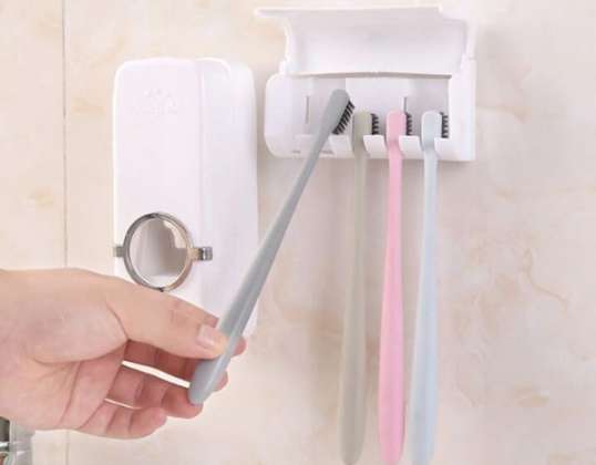 Дозатор для зубной пасты с держателем для зубных щеток BRUSHBASE