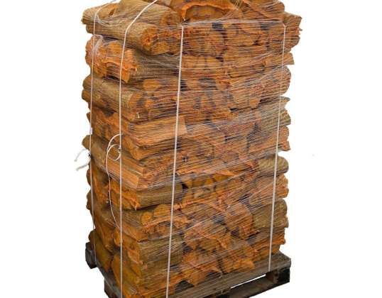 Bois de chauffage emballé dans des sacs Bouleau, Aulne, Frêne Capacité 22L (12.5dm3),