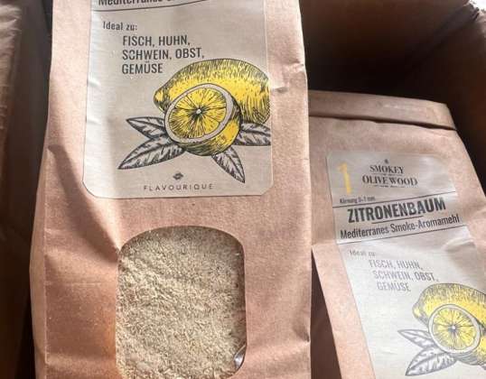 Lemon Tree Flour Smoked Chips, Wood Chips, for Fish, Meat etc., 300ml Volume, Brand: Smokey Olive Wood, For Resellers, A-Stock