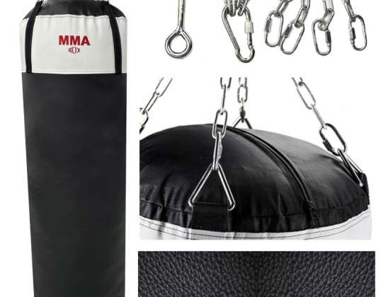 Punching bag 80x30 cm filled + fastening