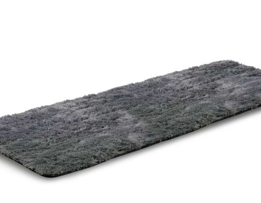 SHAGGY Tapis en peluche 80x300 cm Antidérapant Gris Foncé Doux