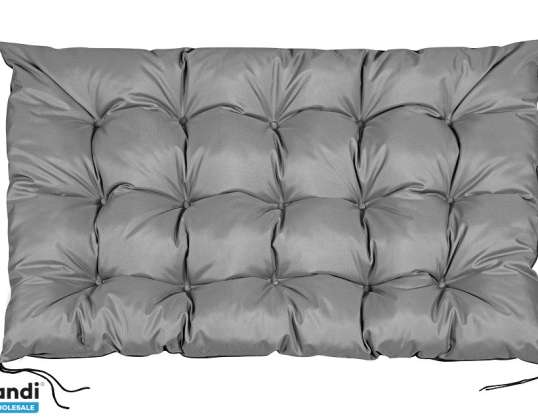 Cuscino da Giardino 120x80 cm per Bancali da Banco Impermeabile Grigio
