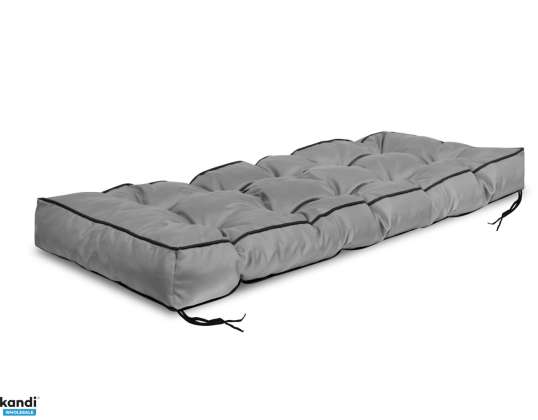 Garden Cushion 120x40 cm with High Side for Bench Pallets Waterproof Grey