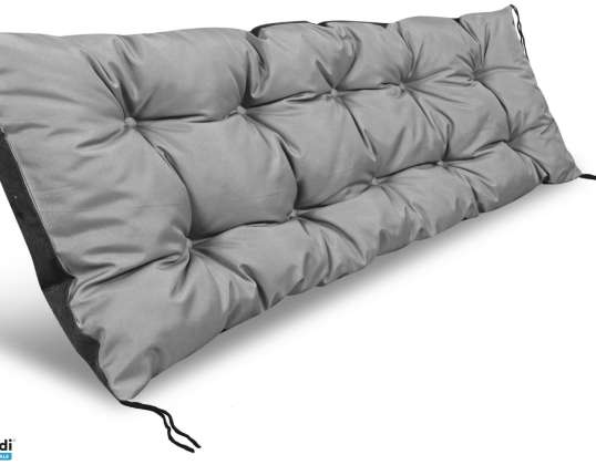 Garden Cushion 120x50 cm for Bench Swing Pallets Waterproof Grey