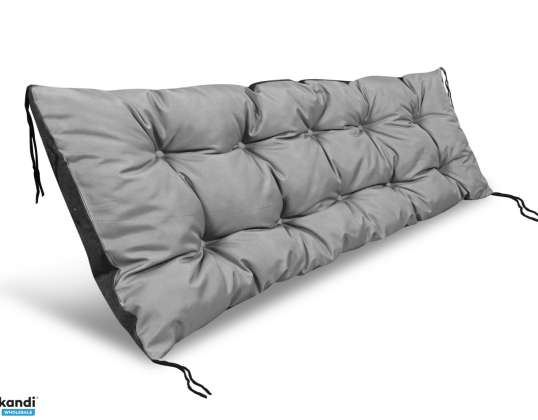Garden Cushion 180x50 cm for Deck Chair Bench Swing Waterproof Grey