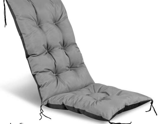 Садова подушка 50x50x80 см для крісла водонепроникного сірого кольору