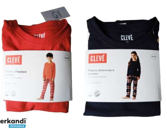 Детска зимна пижама Cleve 100% памук