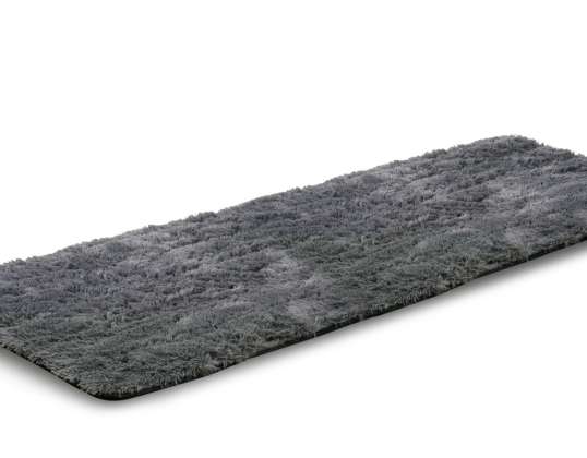 Плюшен килим SHAGGY 80x300 см Противоплъзгащ тъмно сив мек
