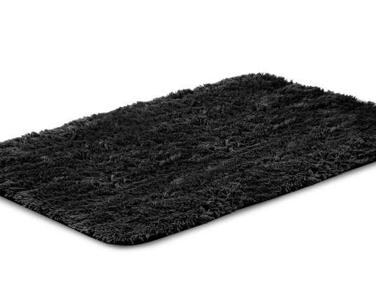 Plush rug SHAGGY 80x160 cm Antislip Black Soft