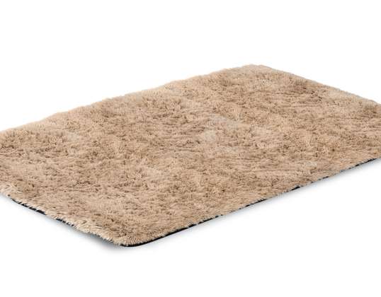 Plyšový koberec SHAGGY 100x160 cm Protišmykový béžový mäkký