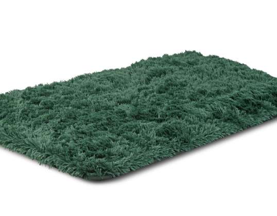 Плюшевый коврик SHAGGY 80x120 см Противоскользящий зеленый мягкий