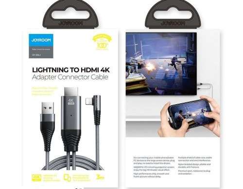 Joyroom Convertisseur Lightning mâle vers HDMI A mâle USB A mâle 4K