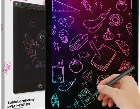 Znikopis Graphic Drawing Tablet Blackboard for Kids 12" MULTICOLOR XL RYMT-1201 BK