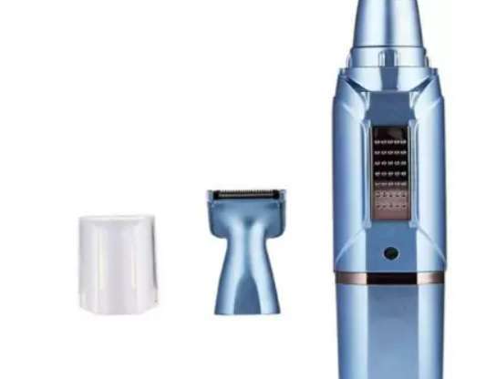 Professioneller elektrisch wiederaufladbarer 2in1 Nasentrimmer Tragbare Haarentfernung Rasiertrimmer Haarschneider Haarschneider Haarschneider Blau kabellose Gesichtspflege
