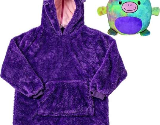 HUGME Pulover confortabil pentru copii cu hanorac: cea mai bună pătură pentru pulovere. Soft, cald și perfect pentru orice aventură