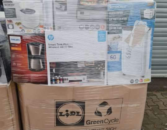 Clearance Truck Price 33 Pallets Great Truckload Lidl Returns from SilverCrest, Parkside & More, 815 Pieces, Recycling Condition, Estimate