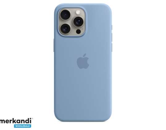 Custodia in silicone per Apple iPhone 15 Pro Max con MagSafe Winter Blue MT1Y3ZM/A