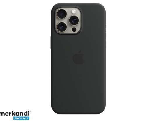 Apple iPhone 15 Pro Max silikoninis dėklas su MagSafe Black MT1M3ZM/A