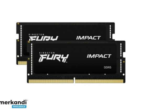 Kingston Fury Impact 32GB 2x16GB DDR5 6400MT/s Black XMP KF564S38IBK2 32
