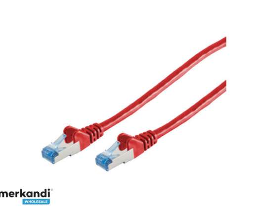 Plākstera kabelis CAT6a RJ45 S / FTP 0 25m sarkans 75711 0.25R