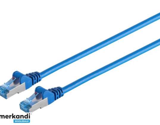 Patch kabel CAT6a RJ45 S/FTP 0 5m modrý 75711 0.5B