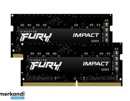 Kingston Fury Impact DDR4 32GB 2x16GB  2666MT/s DDR4 SODIMM KF426S16IBK2/32