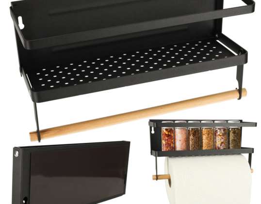 Magnetic fridge shelf, spices, 2-in-1 kitchen towel