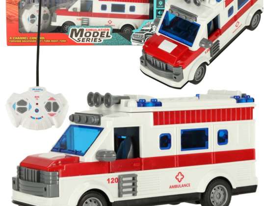 Ambulanseambulanse for barn fjernstyrt med fjernkontroll lyslyd 1:30