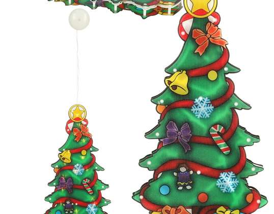 LED svetlá, závesná vianočná dekorácia, vianočný stromček, 45 cm