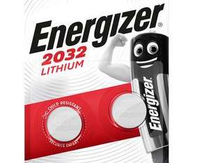 Energizer Lithium CR2032 Baterias, 2 Pack, poderosas pilhas-botão para atacado