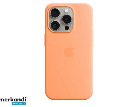 Funda de silicona para Apple iPhone 15 Pro con sorbete naranja MagSafe MT1H3ZM/A