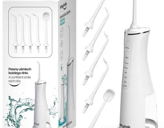 POWERFUL Tooth Irrigator WhySmile Dental CORDLESS 5 Modes 5 Nozzles WF109