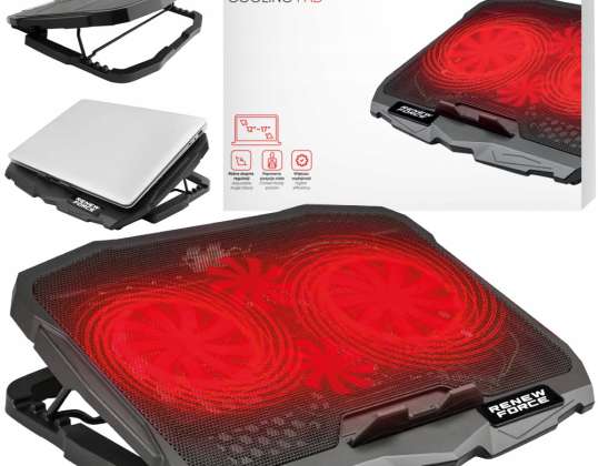 STABLE Stand Laptop Cooling Pad 12-17" LED 4 Fans NCP-066