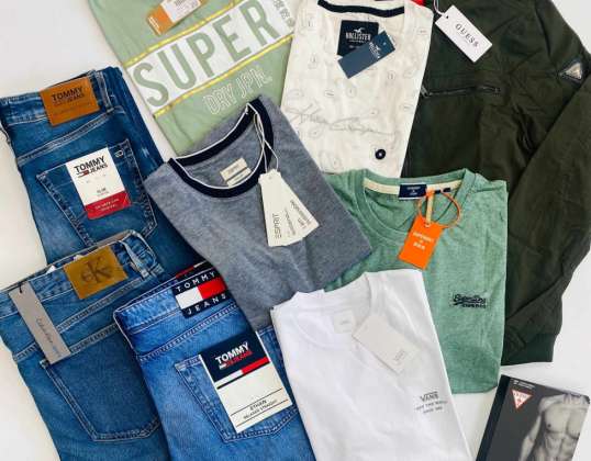Paketkläder för män Calvin Klein, Tommy Hilfiger, Guess, Superdry, Verde.
