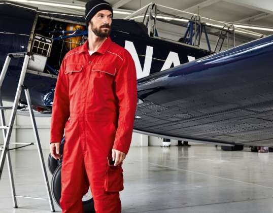 Workwear by James & Nicholson Professional work overalls in a clean look with high-quality details