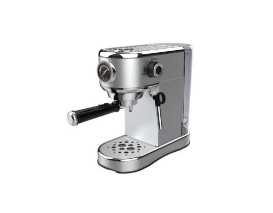 Χειροκίνητη μηχανή espresso Oliver Voltz, 1450W, 15 bar, 1 L, Standby, Auto off, Silver