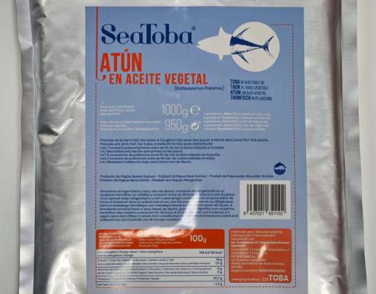 Tuna in sunflower oil SEATOBA brand Spanish product