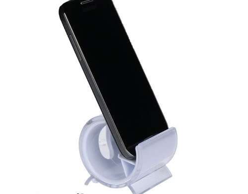 Curved mobile phone holder