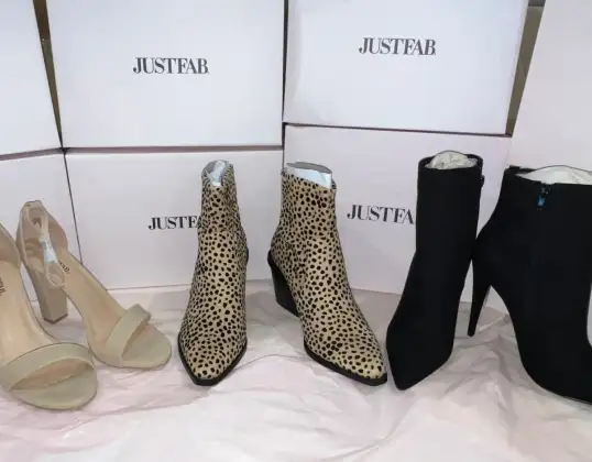 JustFab women's shoes category A+B - customer returns, mix of seasons