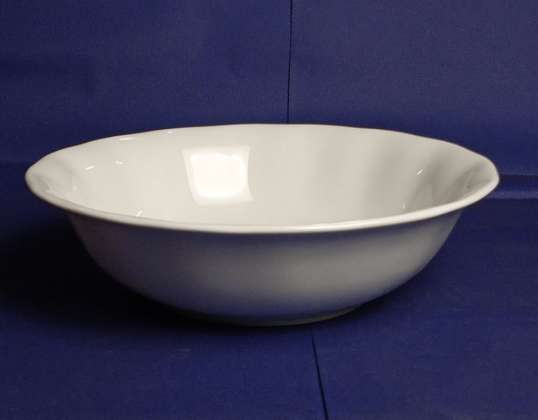 Miska  talerz głęboki z porcelany 23 cm biały TP M059 T50 83