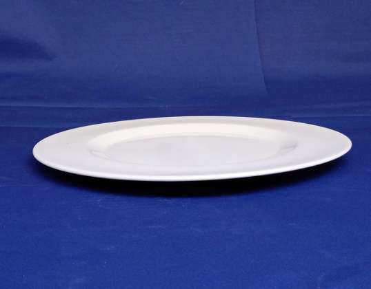 Тарілка обідня порцелянова 27 5 см біла