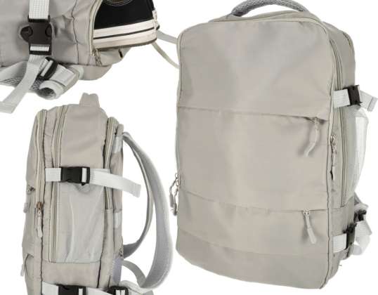 Рюкзак для путешествий в самолете, ручная кладь, 45 x 16 x 28 см, USB-кабель, водонепроницаемый, серый